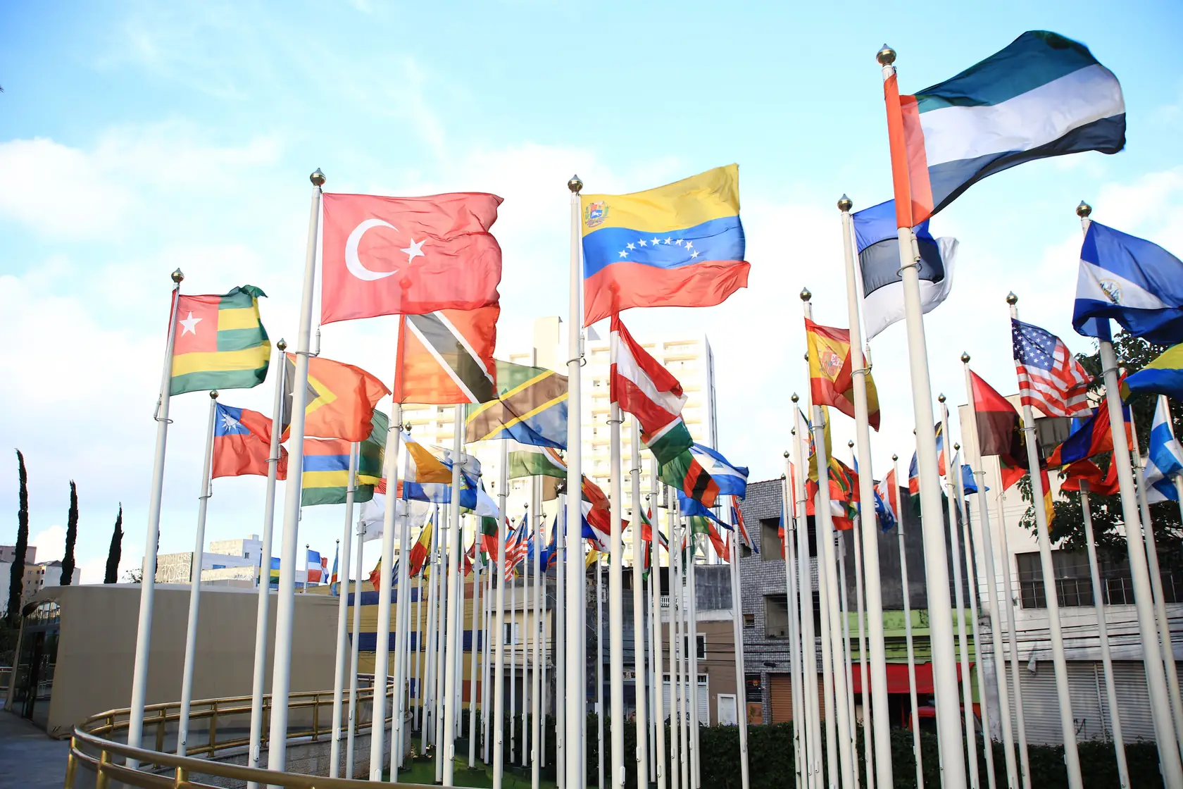 International flags of countries eligible for the Malaysia My Second Home MM2H program